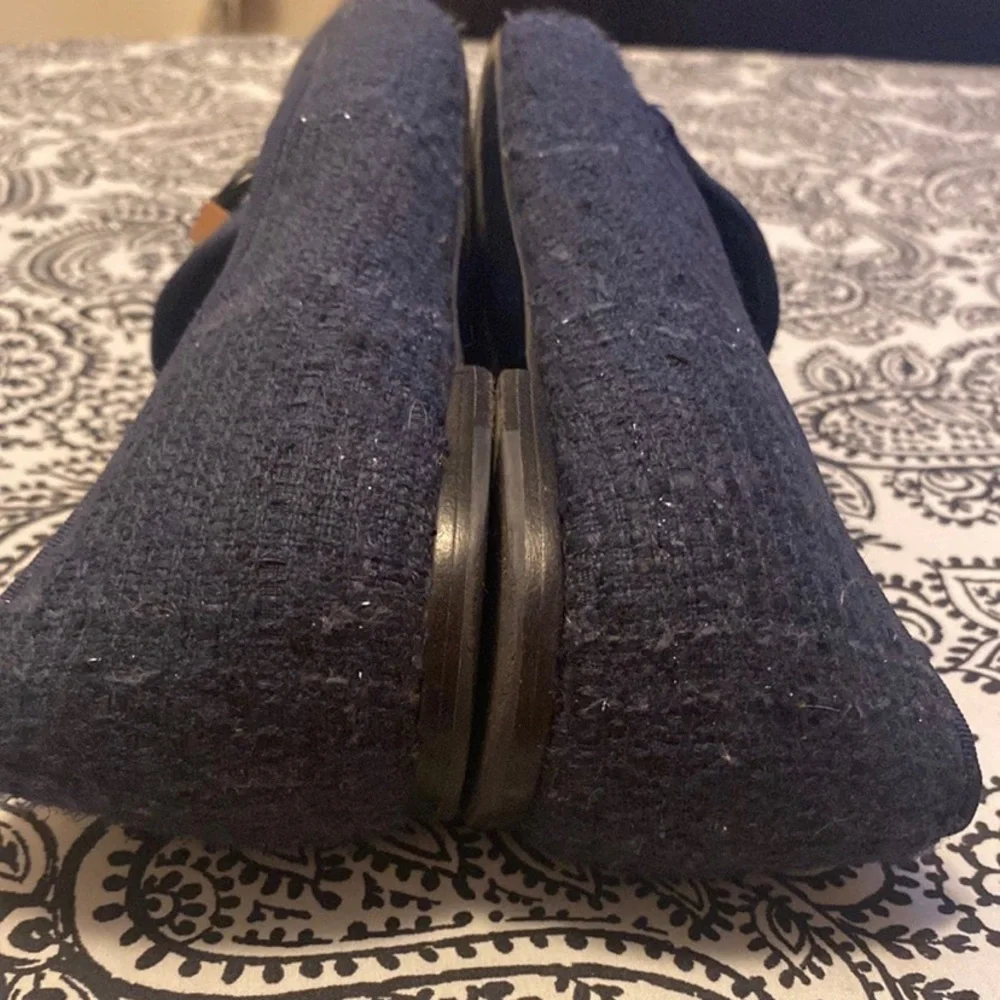 Tory Burch loafers navy tweed - Picture 8 of 10